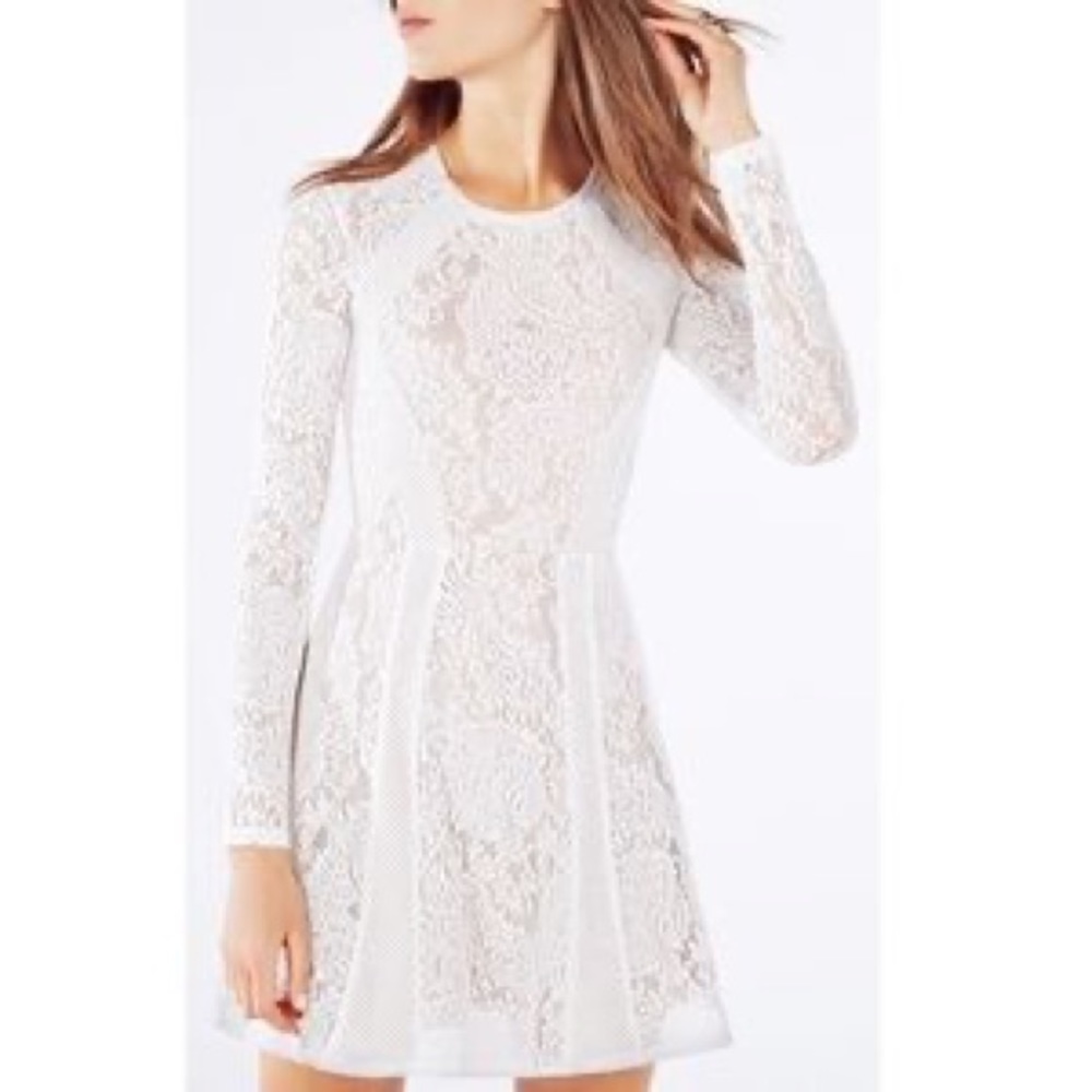 BCBGMAXAZRIA “Baylie” Lace Long Sleeve Dress